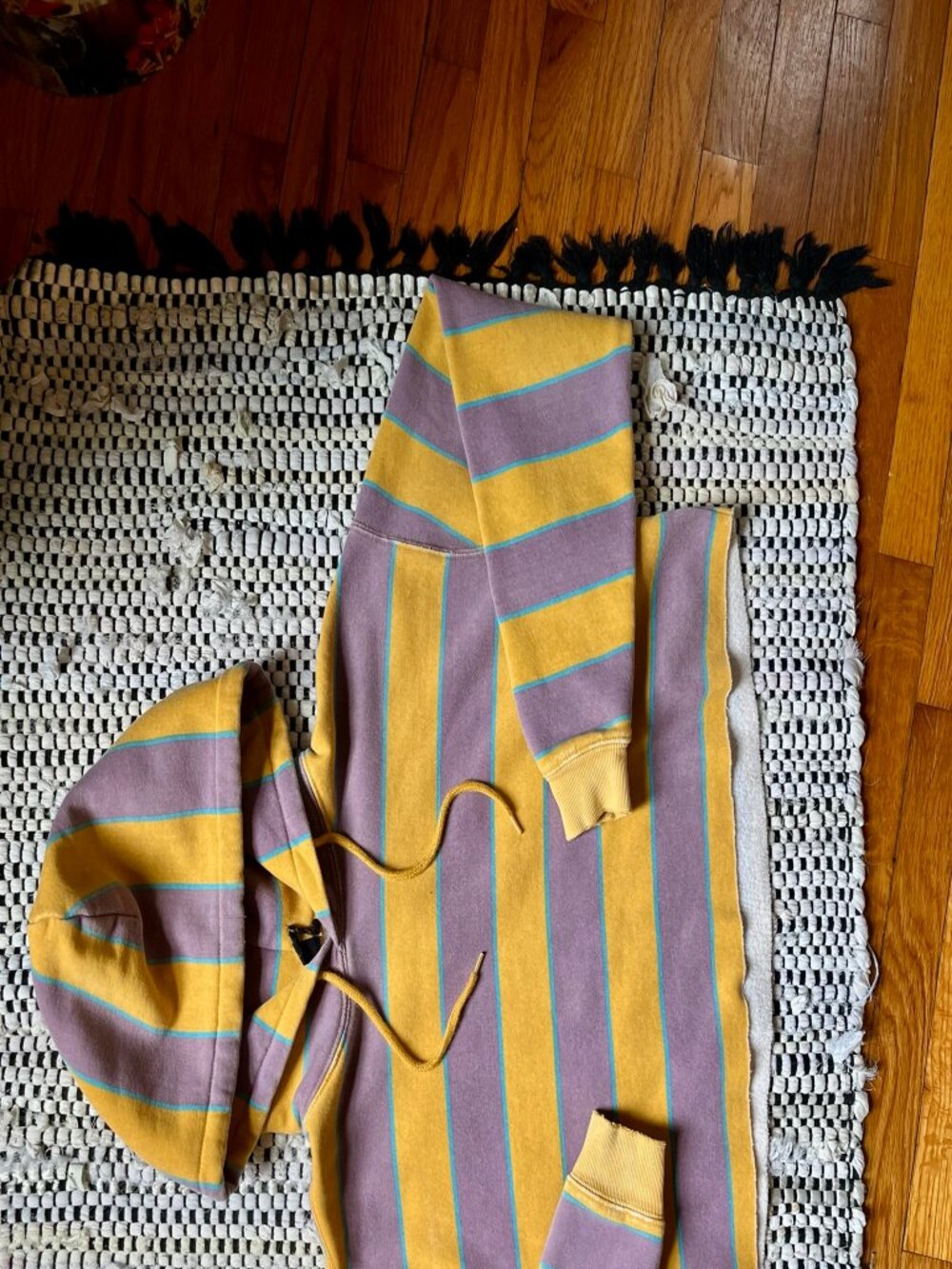 Out From Under Stripped Crop Hoodie - Picture 2 of 5